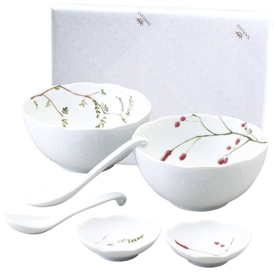 美品　NARUMI 花柄食器セット 2枚組　ナルミ食器　花柄食器　花柄お皿 Amazon.co.jp: NARUMI(ナルミ) 食器セット 青花 ブルー 花柄 2人